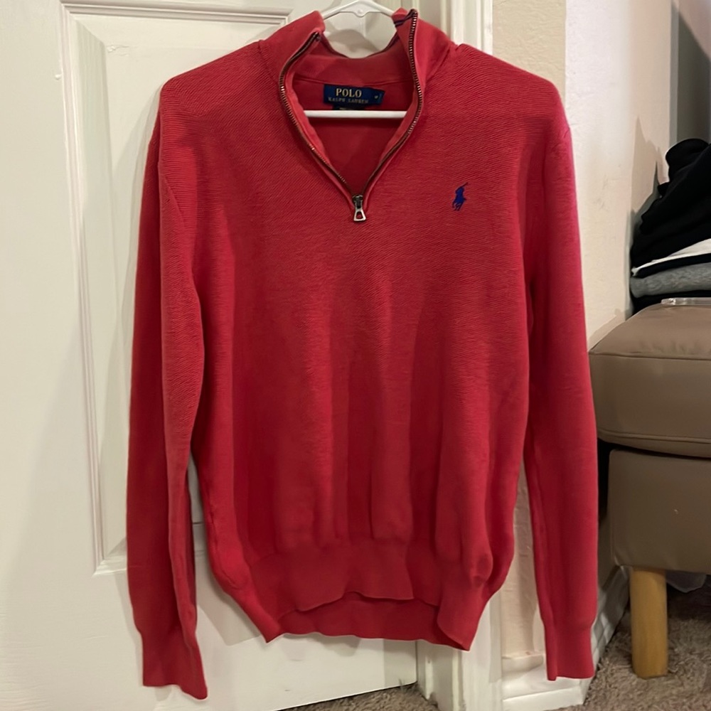 Polo Zip-Up Pullover Sweater